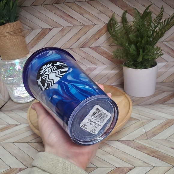 Starbucks Blue Haze Smoke Marble Mirage Grande Tumbler - Picture 3 of 9